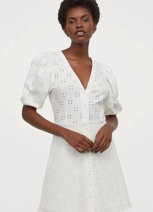 Белое платье в прошву платья мини h&m белое платье с прошвы
