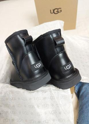 Ugg classic mini black leather🆕 шикарные женские угги 🆕 купить наложенный платёж7 фото