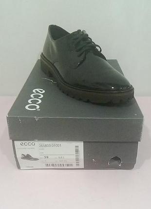 Туфли золотистые ecco incise tailored (265803-01001), р.39