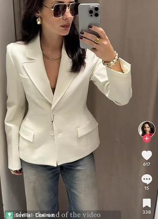 Zara пиджак, блейзер приталенный, м