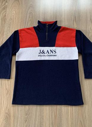 Чоловіча вінтажна фліска з нашивкою dolce&amp;gabbana