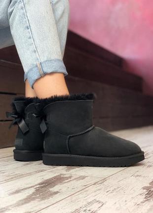 Ugg bailey bow black🆕 шикарні жіночі уггі 🆕 купити накладений платіж