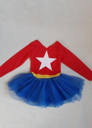 Платье супер девушки marvel 3-5р