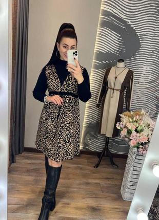 Стильное, удобное теплое платье