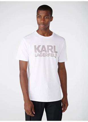 Біла футболка kl karl lagerfeld