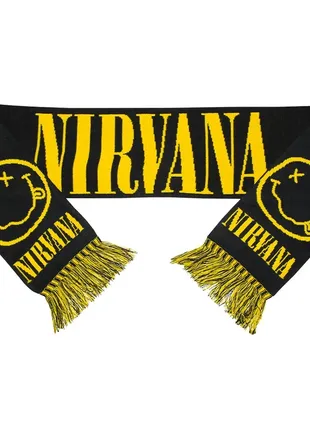 Шарф nirvana (logo with smiles) мерч