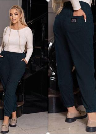 Женские джоггеры из микровельвета большие размеры