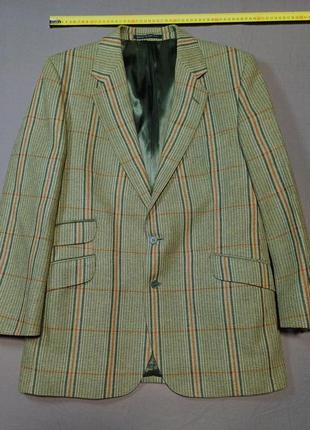 Плечі 45 см john g hardy of london  made in great britain 100% all wool шерстяний піджак size 44r