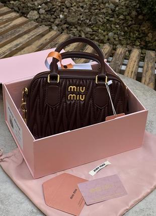 Шкіряна сумка бочонок стьобана m