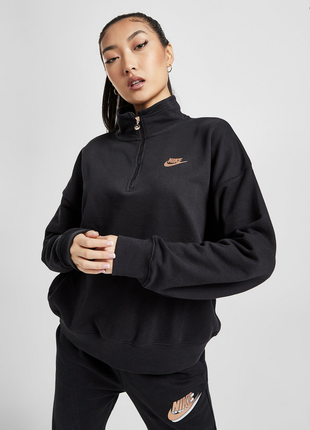 Женский флисовый оверсайз оверсайз на молнии 3/4 найк nike metallic pack futura original s/m