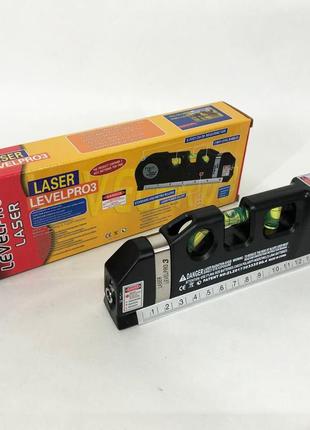 Лазерний рівень laser level pro 3 з вбудованою рулеткою, високоточний лазерний рівень