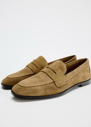 Замшевые лоферы zara