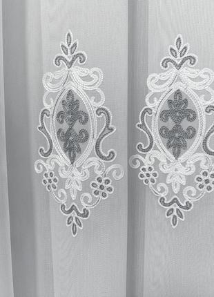Тюль бамбук с комбинированной вышивкой 🔥