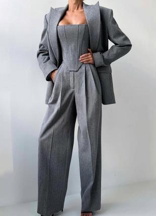 Неймовірний костюм трійка кашеміровий