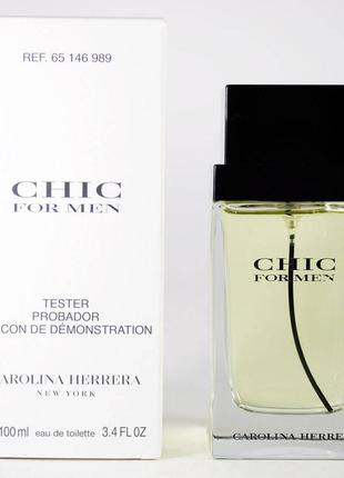 Оригінал carolina herrera chic for men 100 ml tester туалетна вода