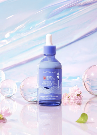 Сыворотка с ретинолом и бакучиолом mary&may retinol 0.1% bakuchiol cica serum 80ml