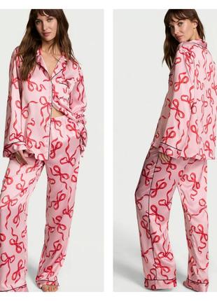 Сатиновые пижамки victoria's secret xs, s ,m
