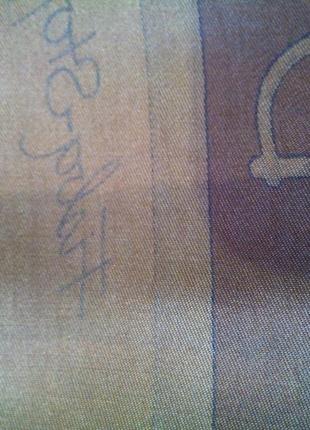 Винтаж редкий шелковый брендовый платок fisba stoffels, Швейцария, 88х87 см.9 фото