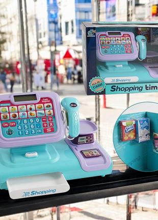 Ігровий набір  касовий апарат сканер калькулятор мікрофон світлові та звукові ефекти