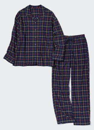 Пижама фланель uniqlo