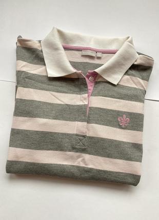 Рожеве поло в сіру смужку marco pecci ідеальне