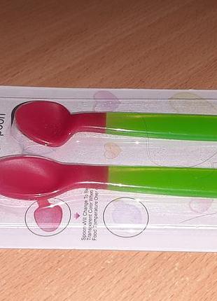 Набор ложек детских силиконовых  (цена за набор 2 предмета).