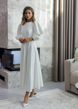 4 цвета! женское платье миди с открытой спиной, с поясом, с бантом, с широкими рукавами