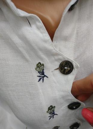 Рубашка, рубашка лен, размер s 4