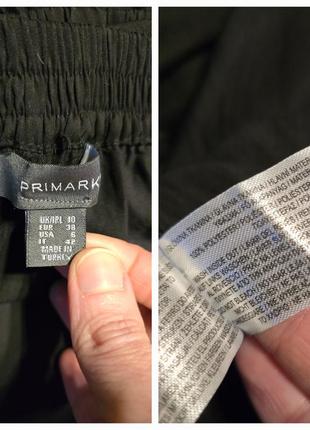 Тонкие брюки на резинке с накладными карманами защипами primark штаны высокая посадка прямые широкие карго6 фото