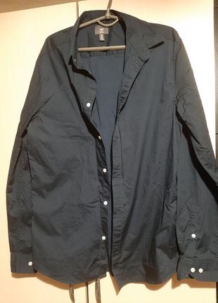 Рубашка мужская темно -синяя,размер л.