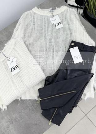 Свитер zara паутинка из шерсти альпака