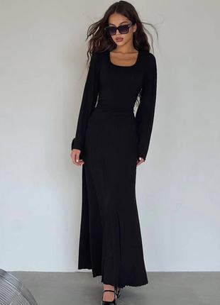 Длинное платье с корсетной завязкой6 фото