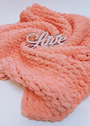 Детский плед из плюшевой пряжи