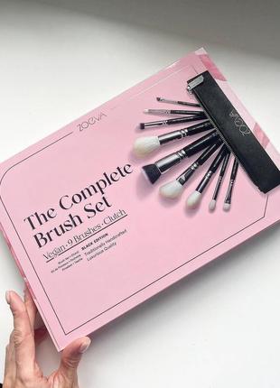 Набор кистей zoeva the essential brush set ( 6 кистей и косметичка )