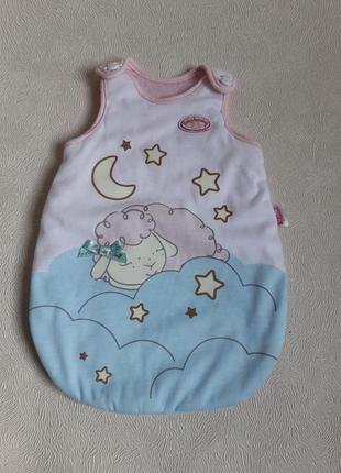 Мешок для сна zapf creation baby annabell sweet dreams с эффектом свечения в темноте и застежкой на липучке для кукол 36 см и 43 см