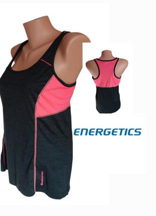 Energetics жіноча спортивна майка energetics dry-plus (чорно-коралова)