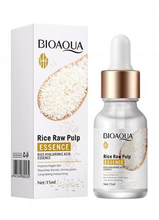 Сироватка для обличчя антивікова, bioaqua rice raw pulp essence, 15мл
