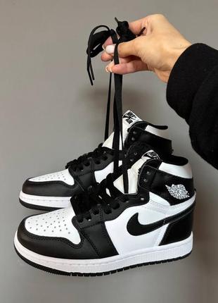 Кроссовки nike air jordan 1 retro high black / white classic”
