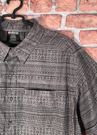 Треккинговая рубашка с узором летняя на короткий рукав sherpa