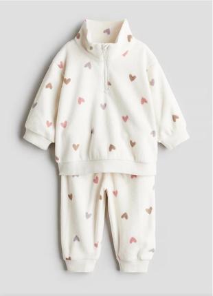 Флисовый костюм h&amp;m 74 86 см