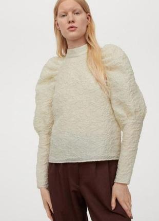 Блуза h&m, с рукавами буф
