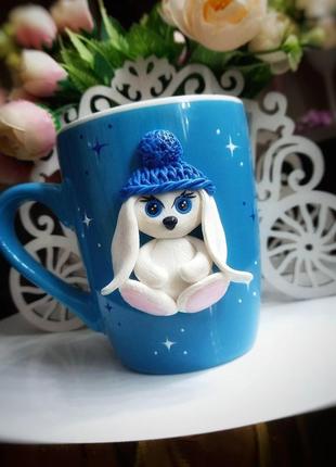 Сувенірна чашка з зайцем