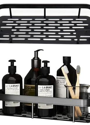 Подвесная металлическая полка для ванной комнаты bathroom shelf органайзер к ванной до 10 кг