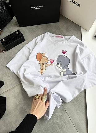 Женская футболка tom & jerry