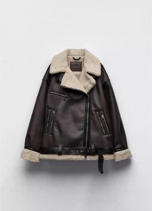 Куртка дублянка авіатор zara розмір m