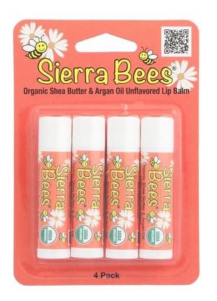 Органічний бальзам для губ масло ши і арганова олія sierra bees