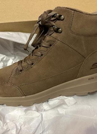 Женские кожаные ботинки skechers