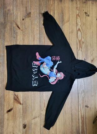 Худи с капюшоном с аниме принтом