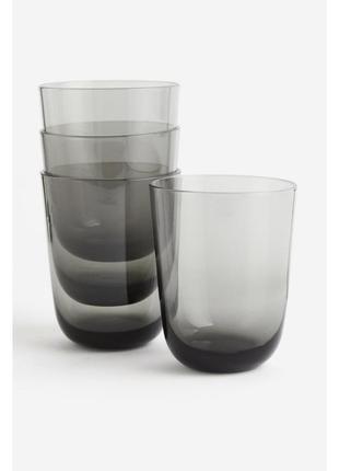 Набор стаканов серых 4 шт h&amp;m home