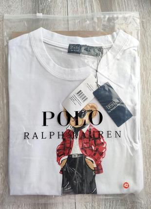 Футболка polo ralph lauren женская белая черная
